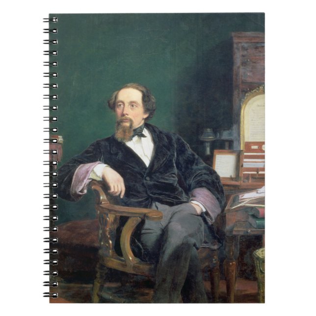Portrait of Charles Dickens (oil on canvas) Notebook (Front)