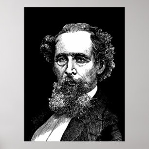 Portrait of Charles Dickens Poster