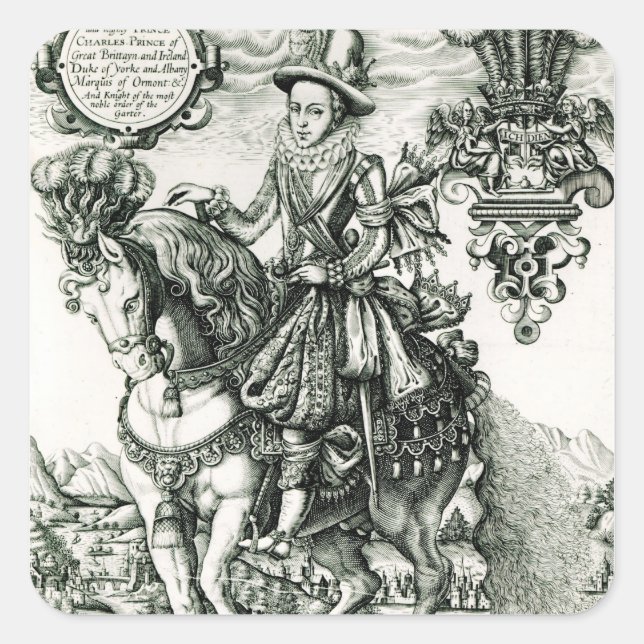 Portrait of Charles I as a Prince Square Sticker (Front)