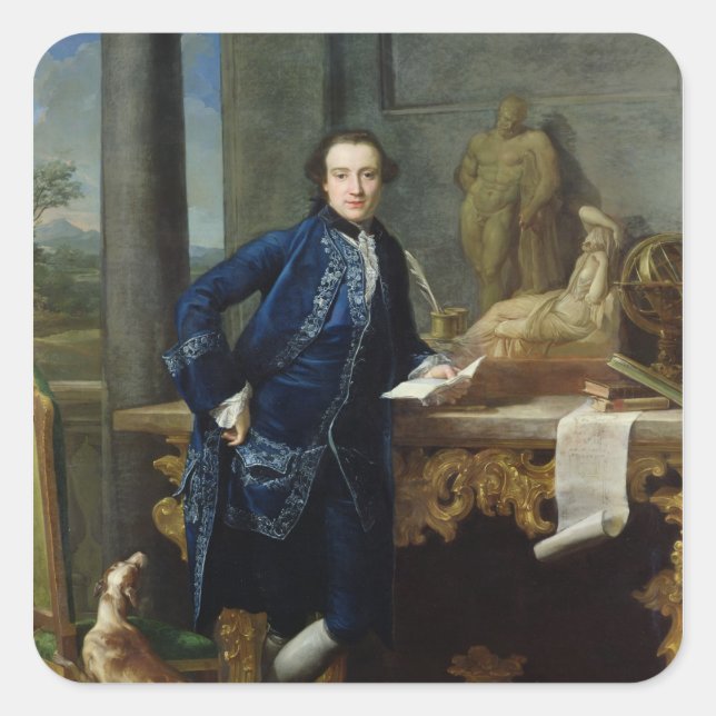 Portrait of Charles John Crowle  of Crowle Square Sticker (Front)