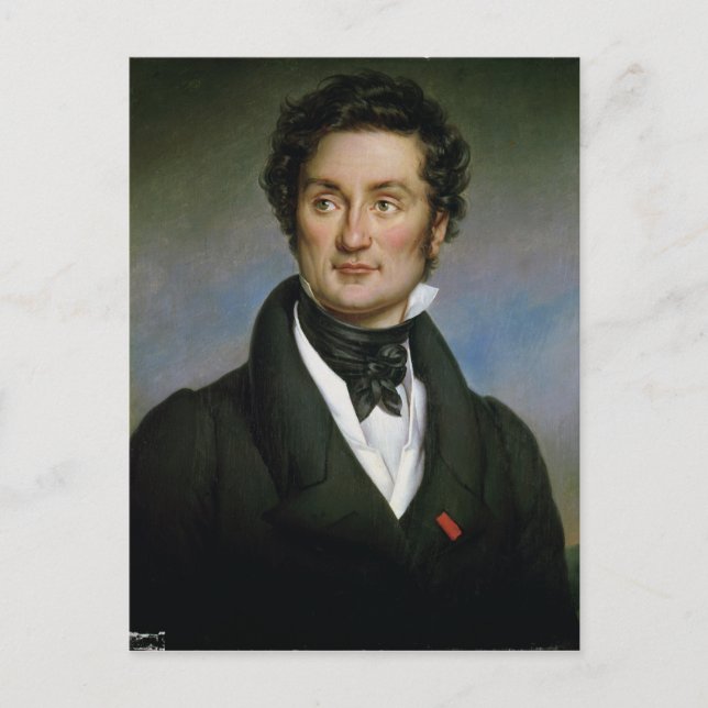 Portrait of Charles Nodier  1824 Postcard (Front)