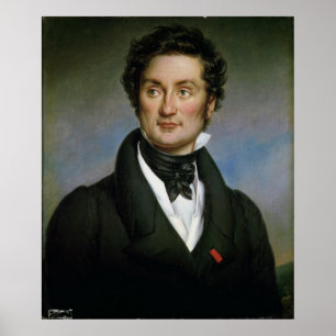 Portrait of Charles Nodier  1824 Poster