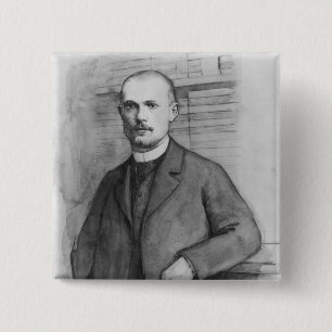 Portrait of Charles Peguy 2 Inch Square Button