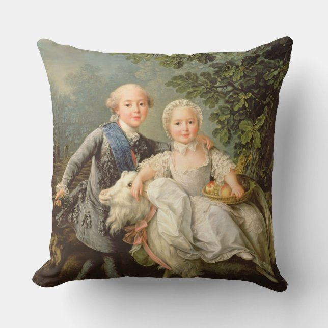 Portrait of Charles Philippe of France (1757-1836) Throw Pillow (Front)