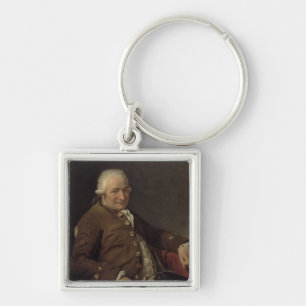 Portrait of Charles-Pierre Pecoul, 1784 (oil on ca Keychain