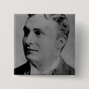 Portrait of Charles Spencer Chaplin, Sr 2 Inch Square Button