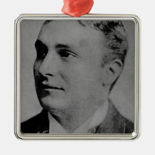 Portrait of Charles Spencer Chaplin, Sr Metal Ornament