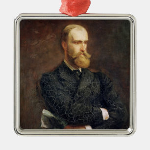 Portrait of Charles Stewart Parnell 1892 Metal Ornament