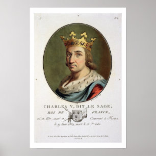 Portrait of Charles V, Called 'The Wise' King of F Poster