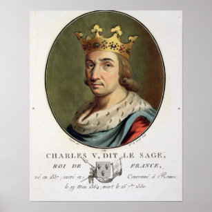 Portrait of Charles V, Called 'The Wise' King of F Poster