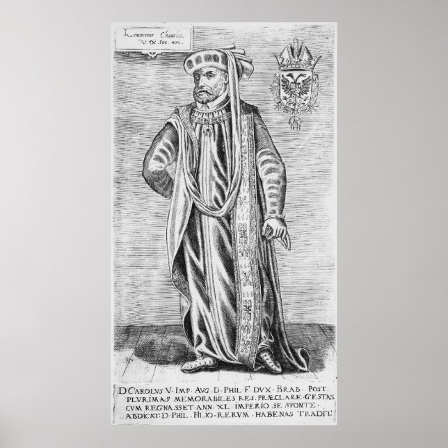Portrait of Charles V , Holy Roman Emperor Poster (Front)