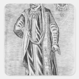 Portrait of Charles V , Holy Roman Emperor Square Sticker