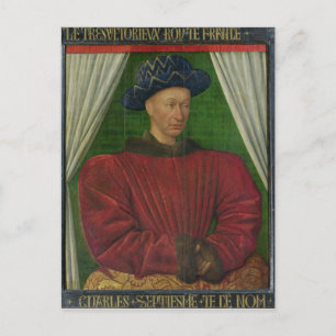 Portrait of Charles VII, c.1445-50 Postcard