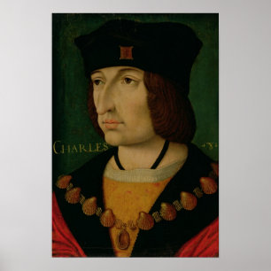 Portrait of Charles VIII  King of France Poster