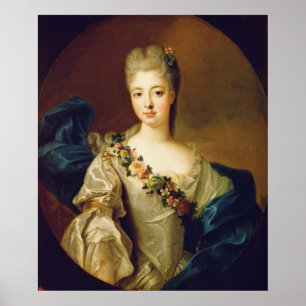 Portrait of Charlotte Aglae of Orleans, 1720s Poster