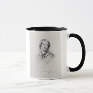 Portrait of Charlotte Bronte, engraved by Walker a Mug