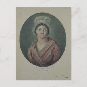 Portrait of Charlotte Corday after 1793 Postcard