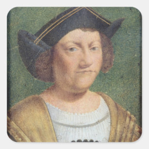 Portrait of Christopher Columbus Square Sticker