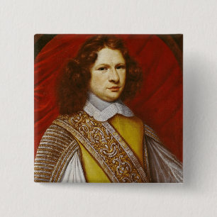 Portrait of Coeffier de Ruze d'Effiat Marquis 2 Inch Square Button