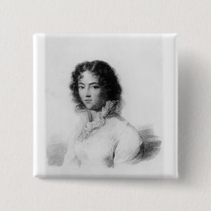 Portrait of Constanze Mozart  1828 2 Inch Square Button