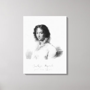 Portrait of Constanze Mozart  1828 Canvas Print