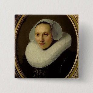 Portrait of Cornelia Pronck, Wife of Albert Cuyper 2 Inch Square Button