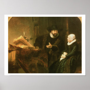 Portrait of Cornelius Anslo and his Wife, 1641 (oi Poster
