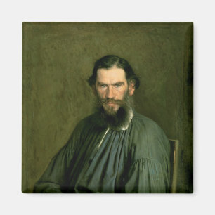 Portrait of Count Lev Nikolaevich Tolstoy 1873 Magnet