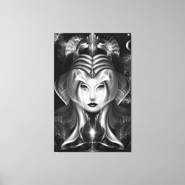 Portrait Of Cyiria Midnight Bright Canvas Print (Front)
