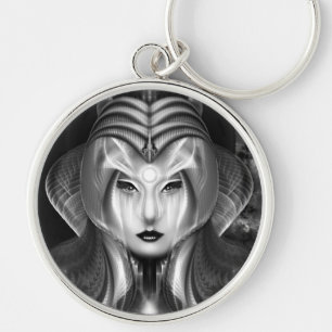 Portrait Of Cyiria Midnight Bright Keychain