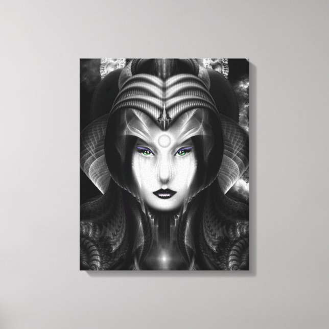Portrait Of Cyiria Midnight Canvas Print (Front)