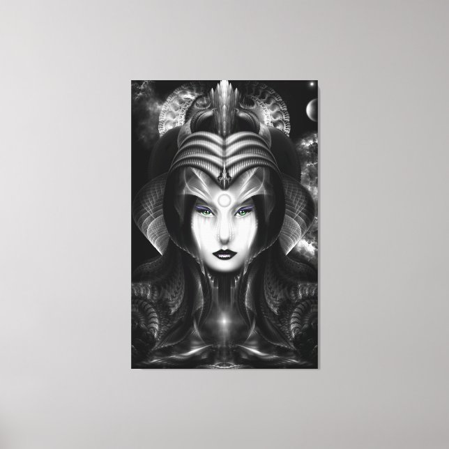 Portrait Of Cyiria Midnight Canvas Print (Front)