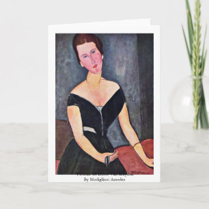 Portrait Of Dame Van Muyden By Modigliani Amedeo Card