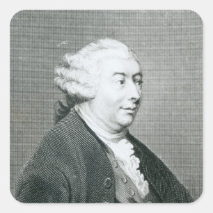 Portrait of David Hume Square Sticker