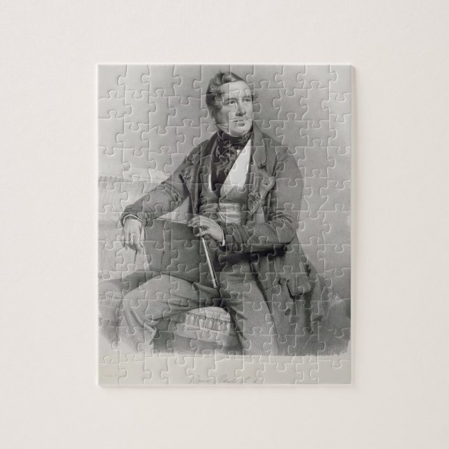 Portrait of David Roberts (1796-1864) frontispiece Jigsaw Puzzle (Vertical)