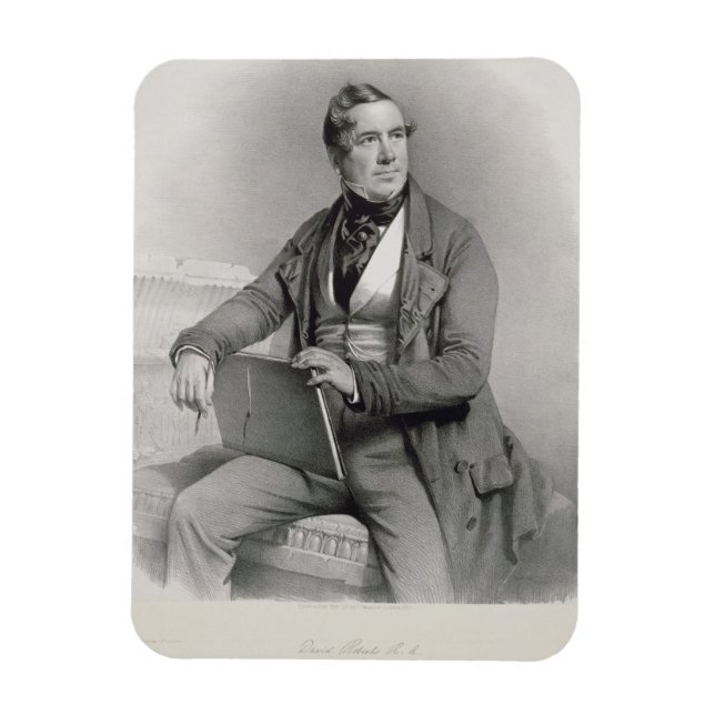 Portrait of David Roberts (1796-1864) frontispiece Magnet (Vertical)