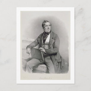 Portrait of David Roberts (1796-1864) frontispiece Postcard