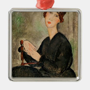 Portrait of Dedie Hayden, 1918 Metal Ornament
