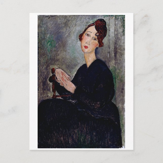Portrait of Dedie, Modigliani Postcard (Front)