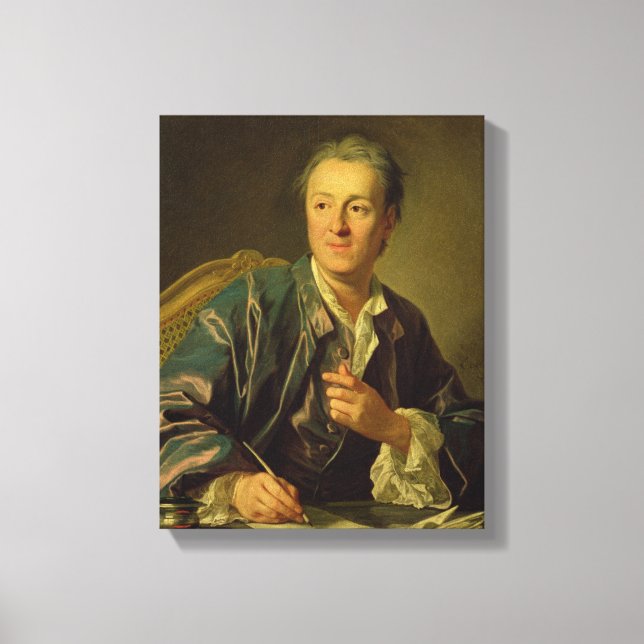 Portrait of Denis Diderot  1767 Canvas Print (Front)