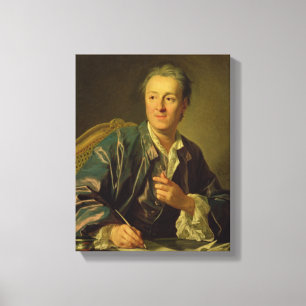 Portrait of Denis Diderot 1767 Canvas Print
