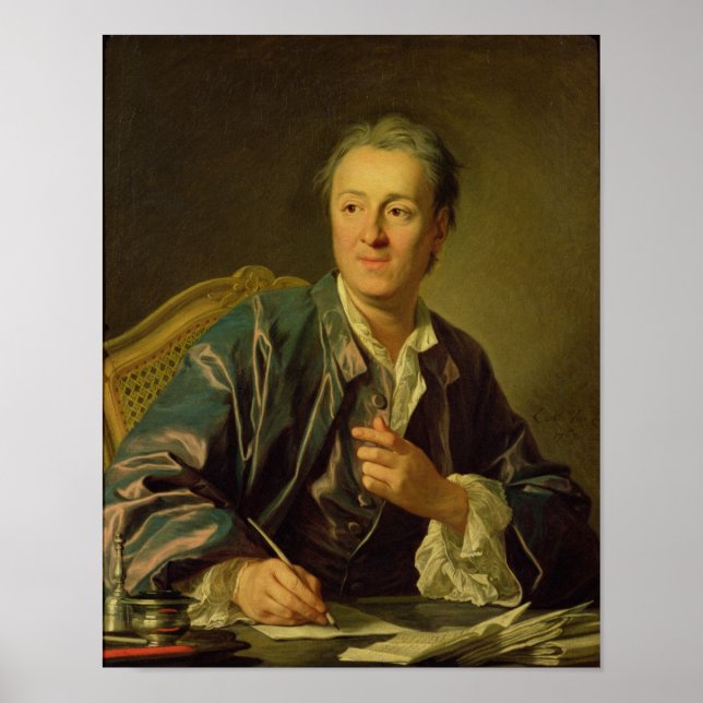 Portrait of Denis Diderot  1767 Poster (Front)