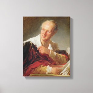Portrait of Denis Diderot c.1769 Canvas Print