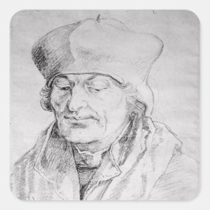 Portrait of Desiderius Erasmus  1520 Square Sticker