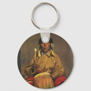 Portrait of Dieguito Roybal by Robert Henri Keychain