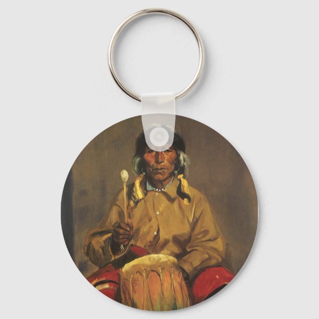 Portrait of Dieguito Roybal by Robert Henri Keychain (Front)