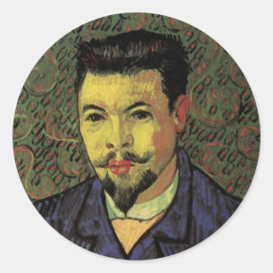 Portrait of Doctor Felix Rey by Vincent van Gogh Classic Round Sticker