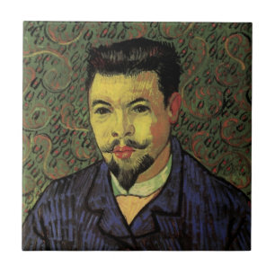 Portrait of Doctor Felix Rey by Vincent van Gogh Tile