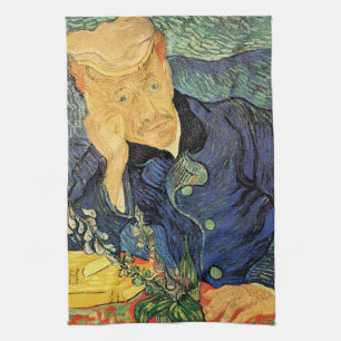 Portrait of Doctor Gachet by Vincent van Gogh Kitchen Towel
