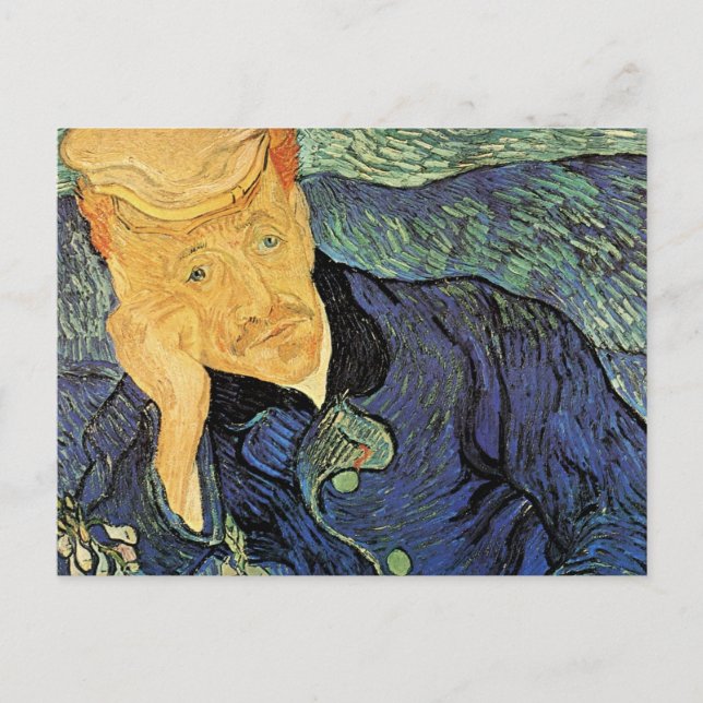 Portrait of Doctor Gachet by Vincent van Gogh Postcard (Front)